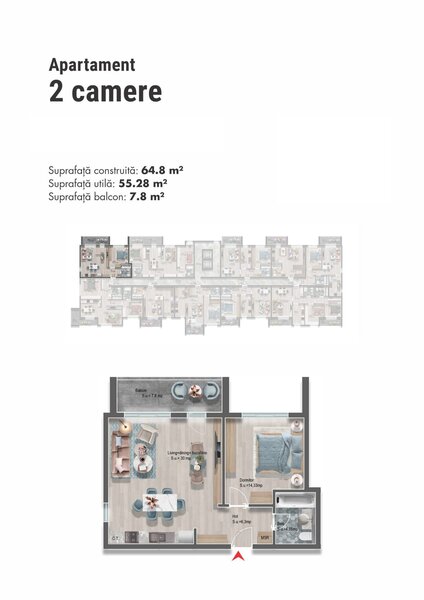 Doua camere – NOU 2026 – MRS Residence Gradinile, Ploiesti Nord